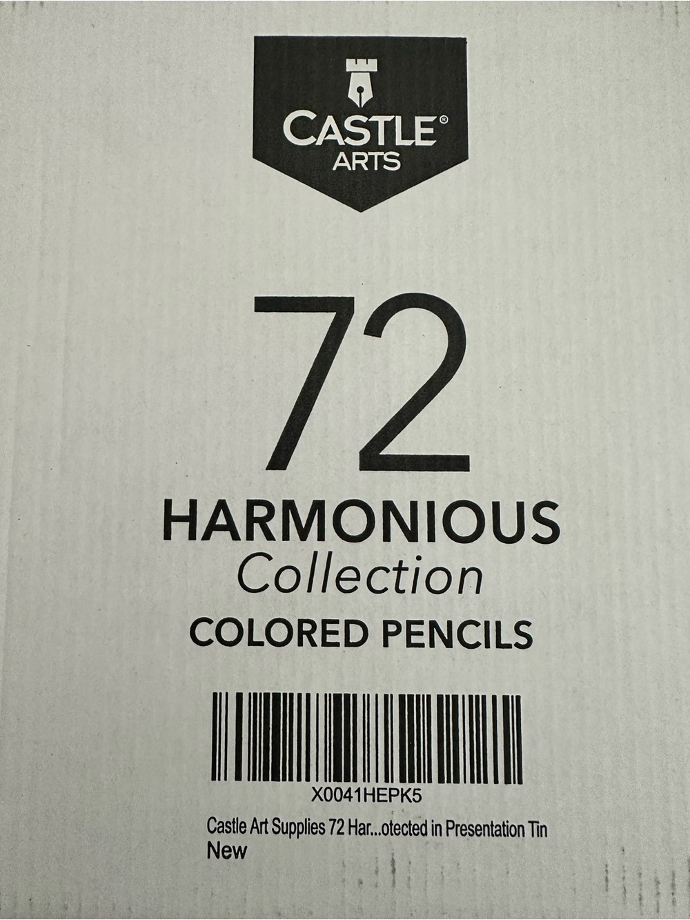 Castle Arts 72 Harmonious Collection Multicolor Colored Pencil Set Tin Case